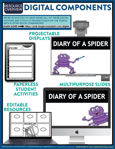 DIARY OF A SPIDER activities and lesson plan ideas