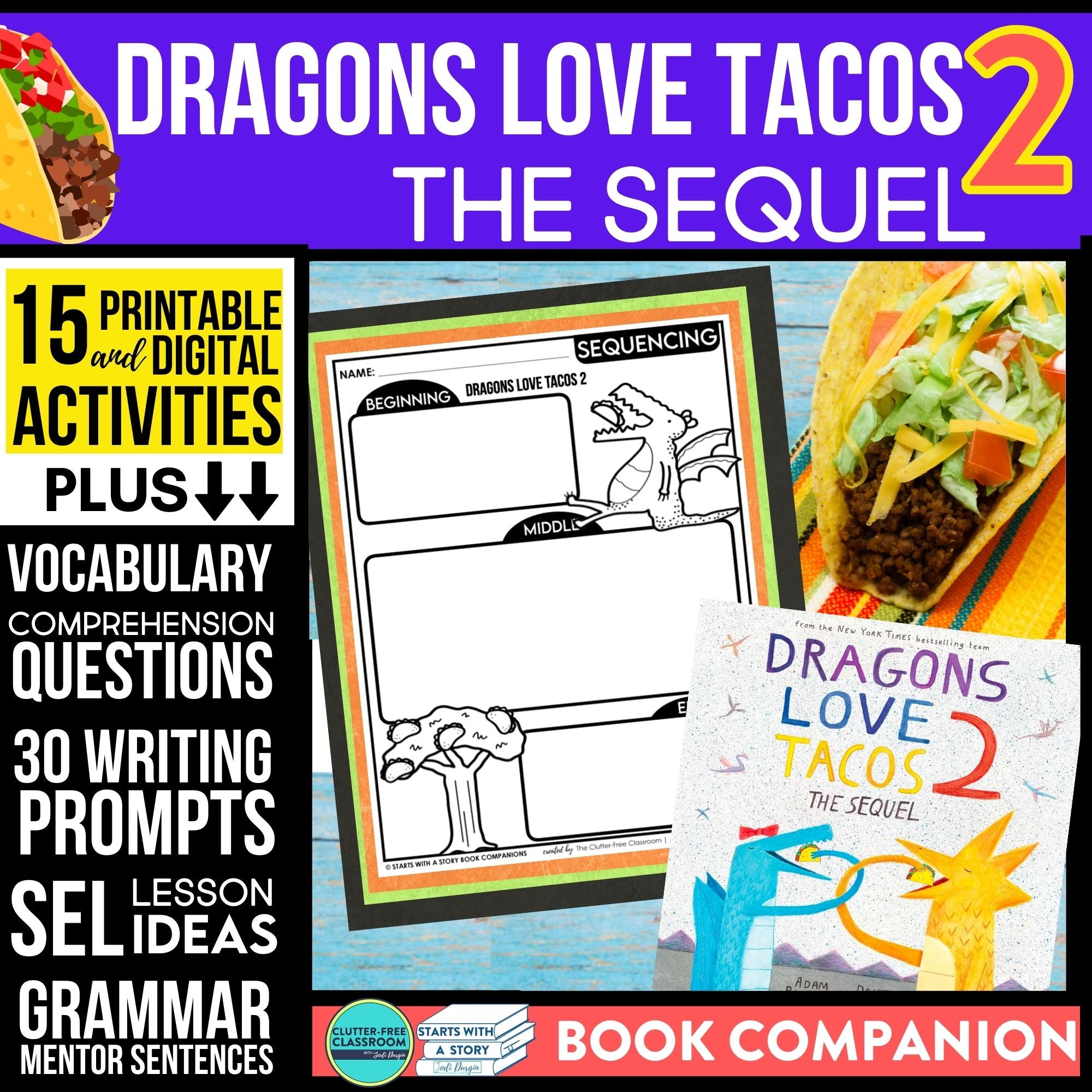 DRAGONS LOVE TACOS 2 activities and lesson plan ideas