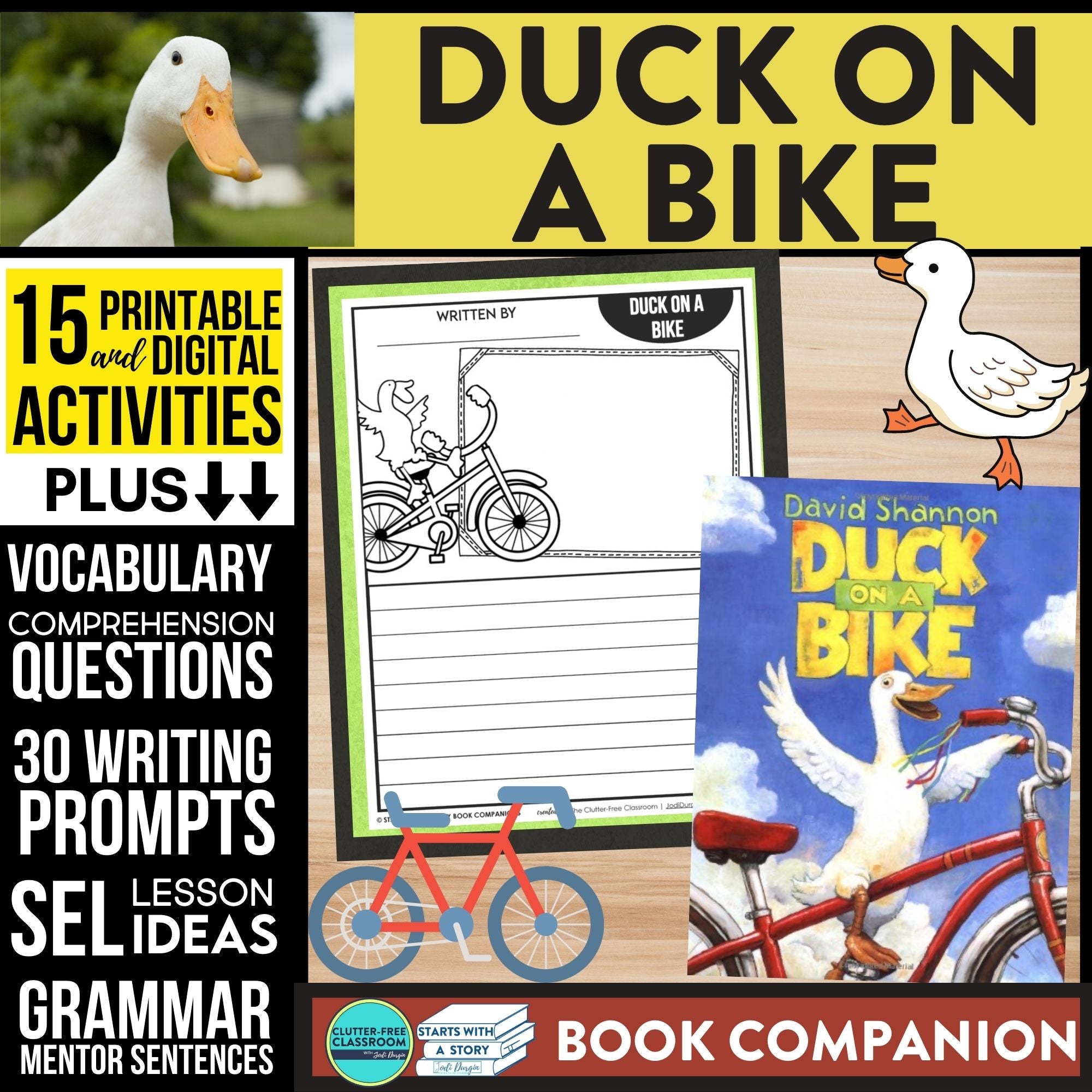 DUCK ON A BIKE activities and lesson plan ideas