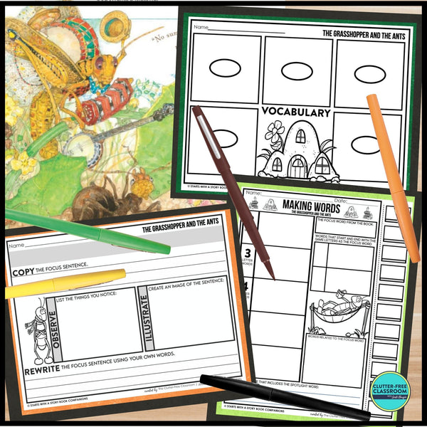 GRASSHOPPER AND THE ANT activities and lesson plan ideas
