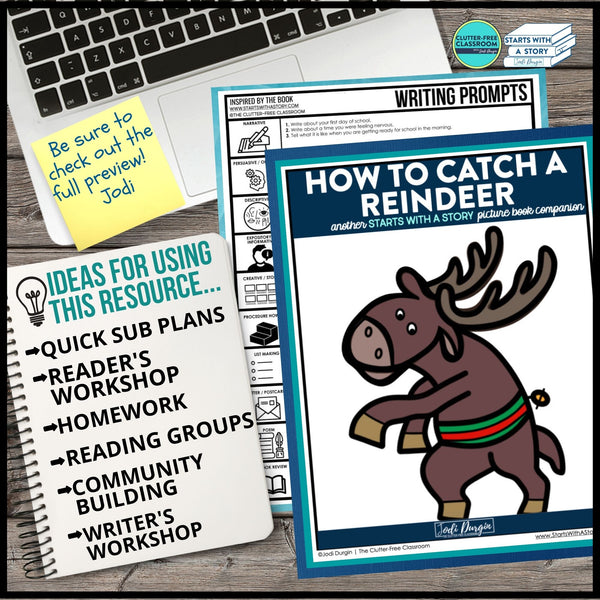 HOW TO CATCH A REINDEER activities and lesson plan ideas