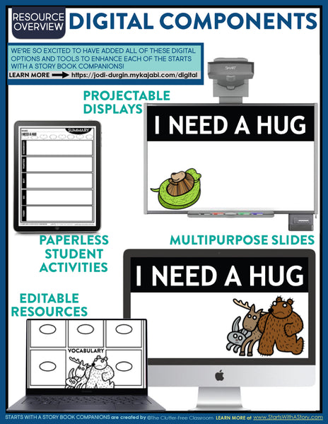 I NEED A HUG activities and lesson plan ideas