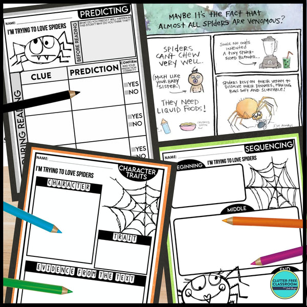 I'M TRYING TO LOVE SPIDERS activities and lesson plan ideas