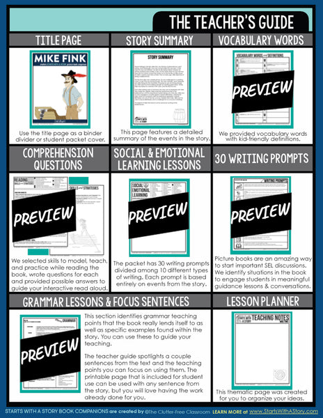 MIKE FINK activities and lesson plan ideas