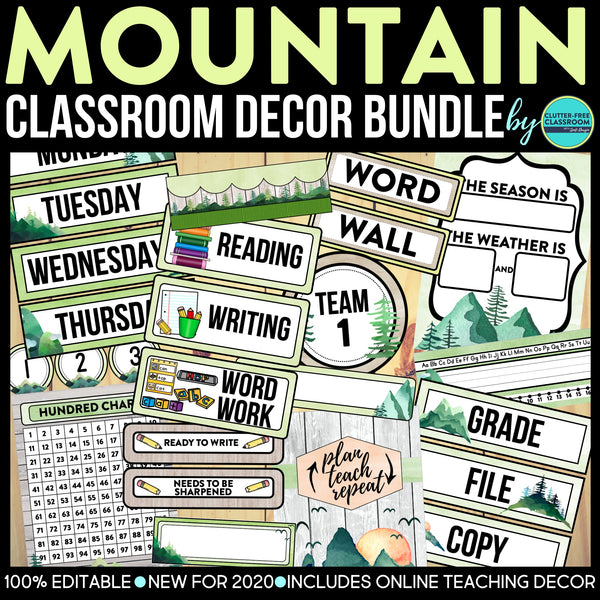 Mountain Themed Classroom Decor Bundle