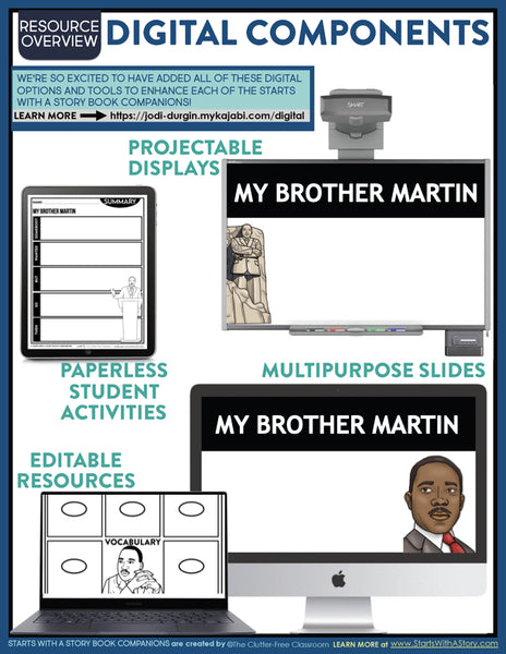 MY BROTHER MARTIN activities and lesson plan ideas