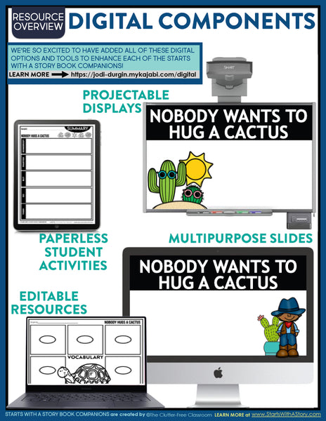 NOBODY HUGS A CACTUS activities and lesson plan ideas