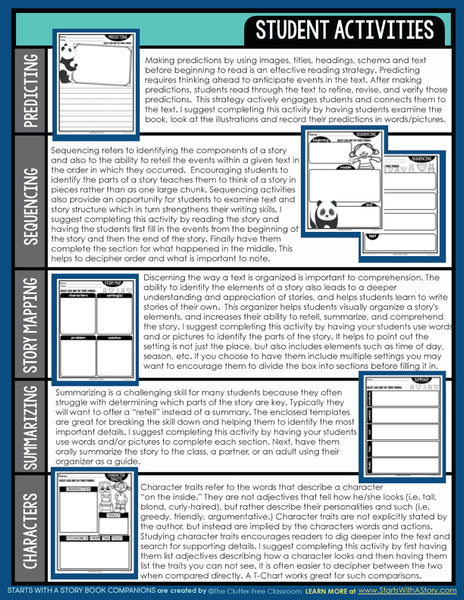 GOLDY LUCK AND THE THREE PANDAS activities and lesson plan ideas