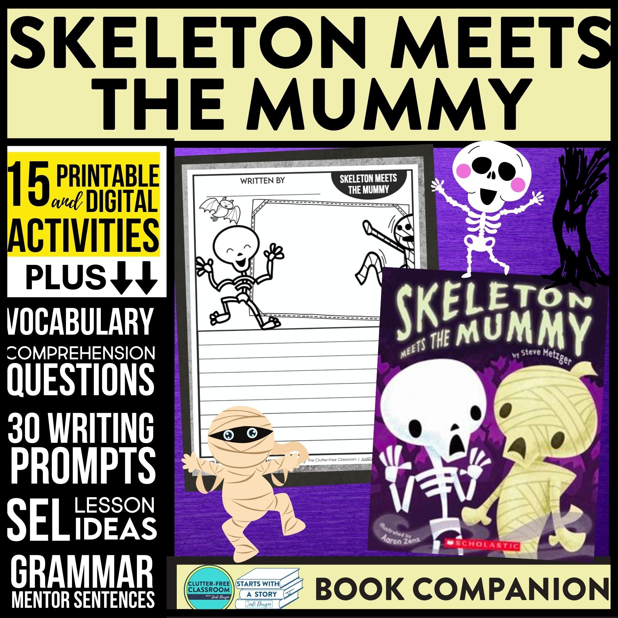 SKELETON MEETS THE MUMMY activities and lesson plan ideas