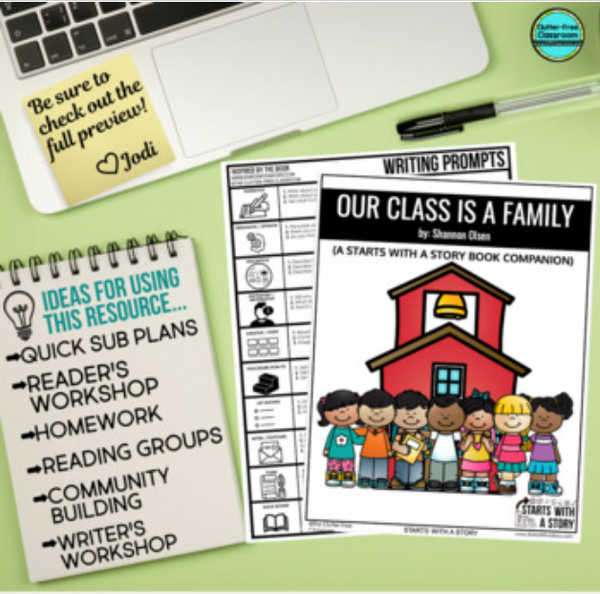 OUR CLASS IS A FAMILY activities and lesson plan ideas