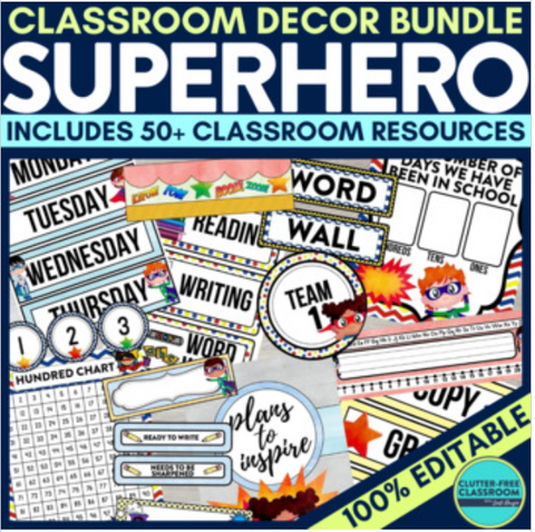 SUPERHERO CLASSROOM DECOR