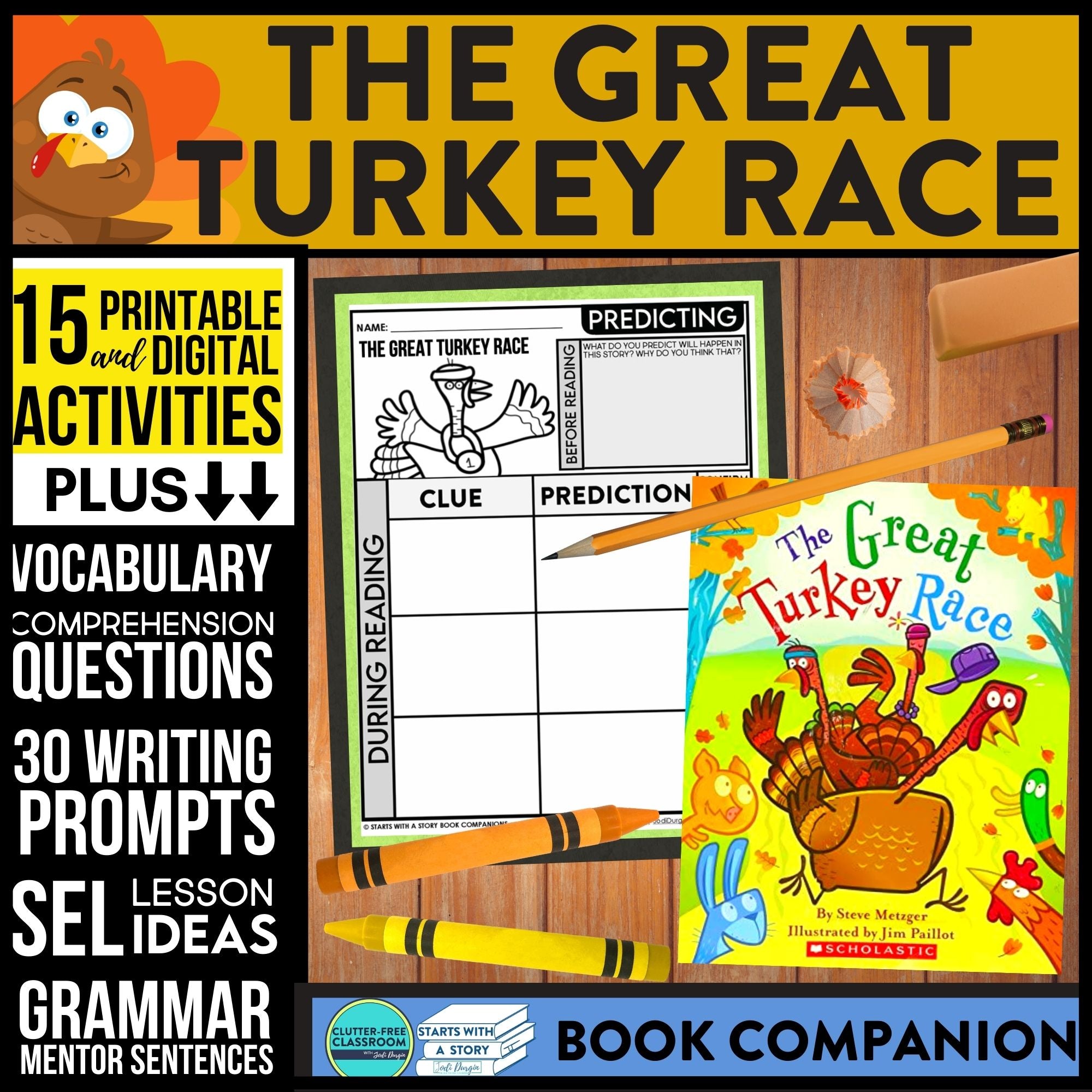 THE GREAT TURKEY RACE activities comprehension the great turkey race activities and lesson plan ideas – clutter