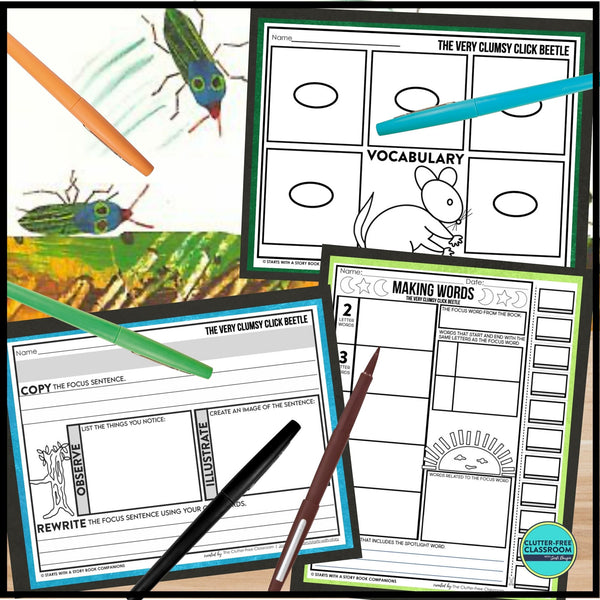 THE VERY CLUMSY CLICK BEETLE activities and lesson plan ideas