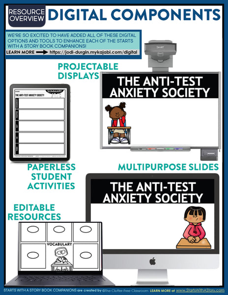 THE ANTI-TEST ANXIETY SOCIETY activities and lesson plan ideas
