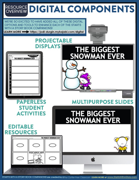 THE BIGGEST SNOWMAN EVER activities and lesson plan ideas