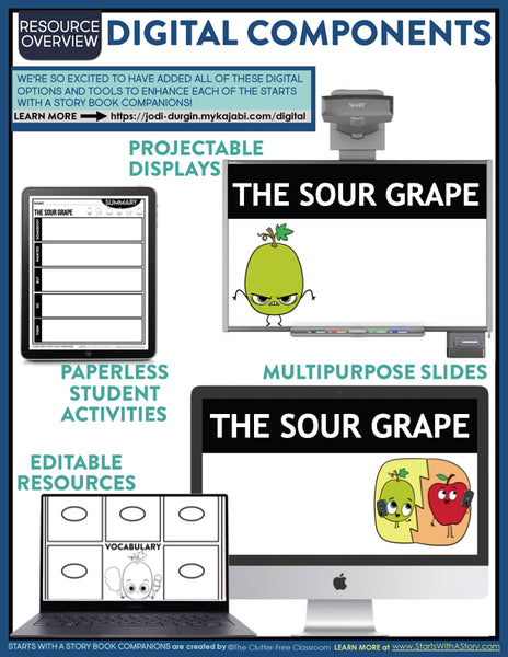 THE SOUR GRAPE activities and lesson plan ideas