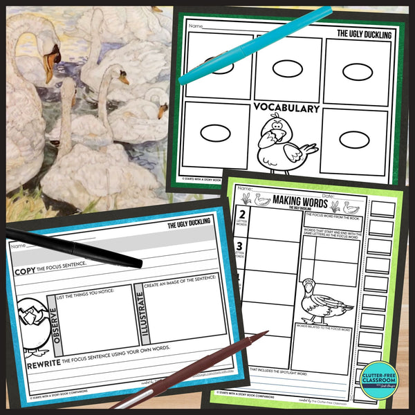 THE UGLY DUCKLING activities and lesson plan ideas