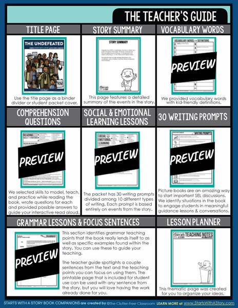 THE UNDEFEATED activities and lesson plan ideas