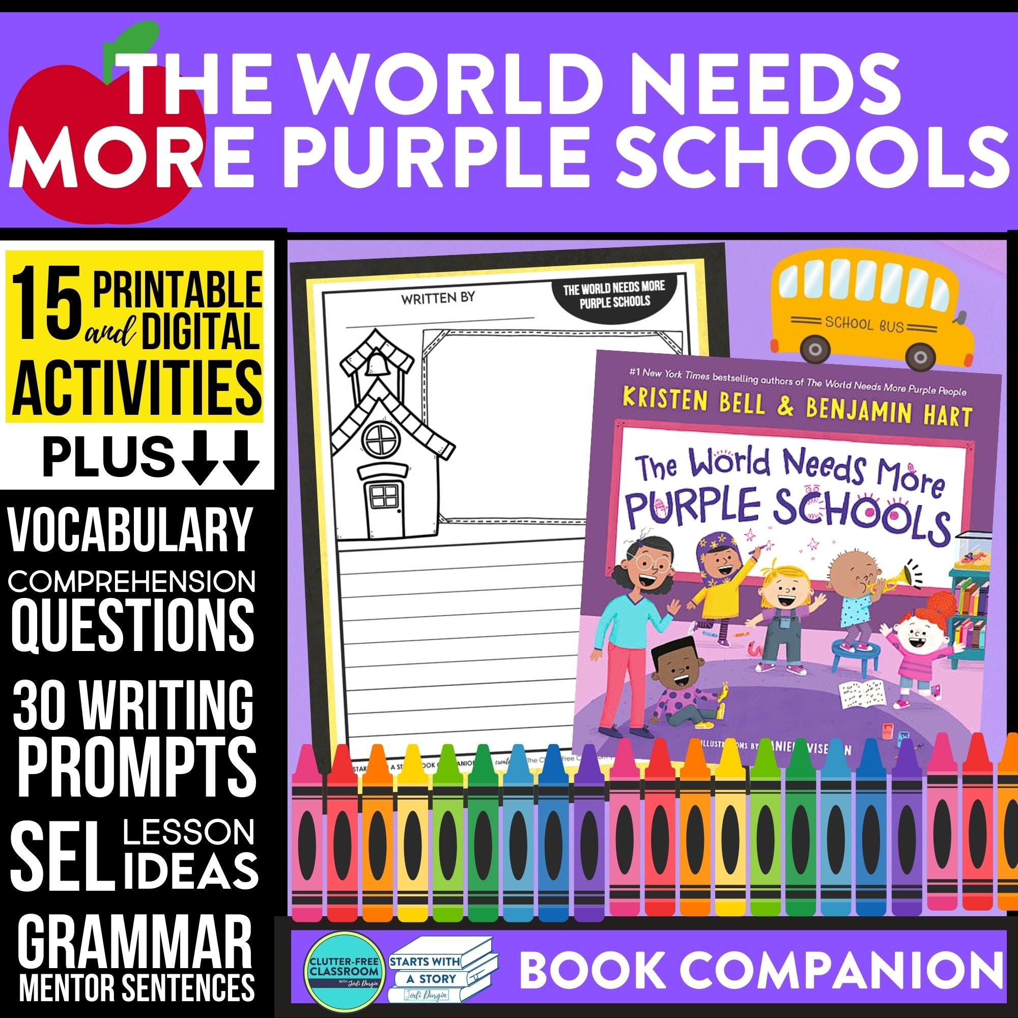 THE WORLD NEEDS MORE PURPLE SCHOOLS activities and lesson plan ideas