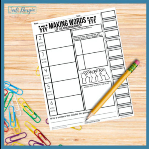 LET THE CHILDREN MARCH activities and lesson plan ideas