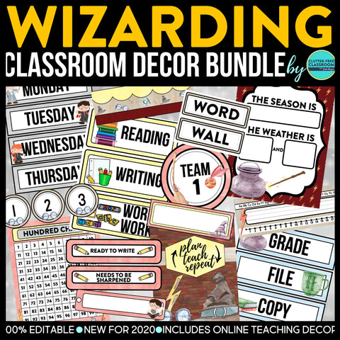Harry Potter Wizard Classroom Theme Decor Bundle