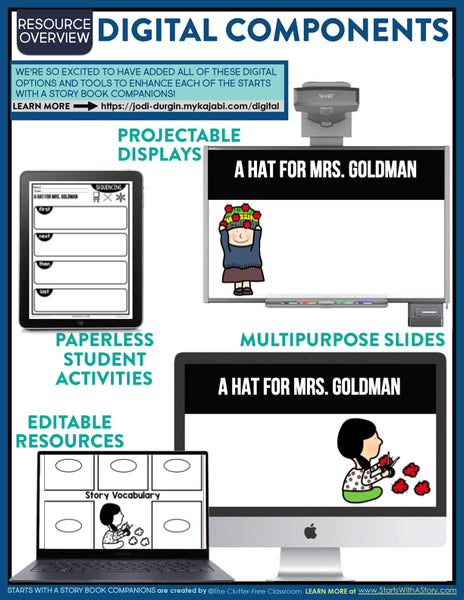 A HAT FOR MRS. GOLDMAN activities, worksheets & lesson plan ideas