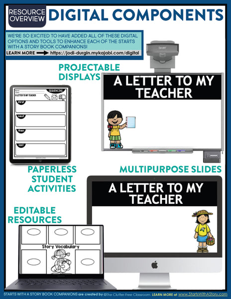 A Letter to My Teacher activities and lesson plan ideas