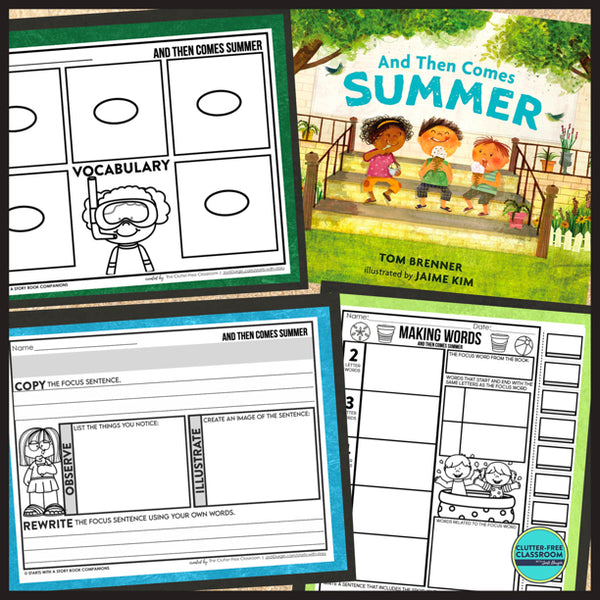 AND THEN COMES SUMMER activities and lesson plan ideas