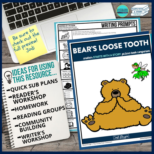 BEAR'S LOOSE TOOTH activities and lesson plan ideas