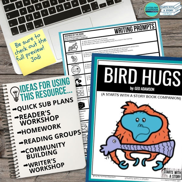 BIRD HUGS activities, worksheets & lesson plan ideas