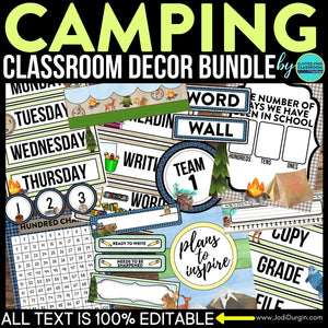 Camping Classroom Theme Decor