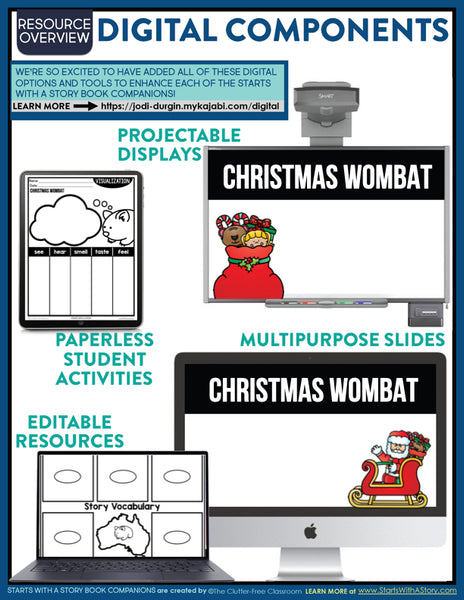 Christmas Wombat activities and lesson plan ideas