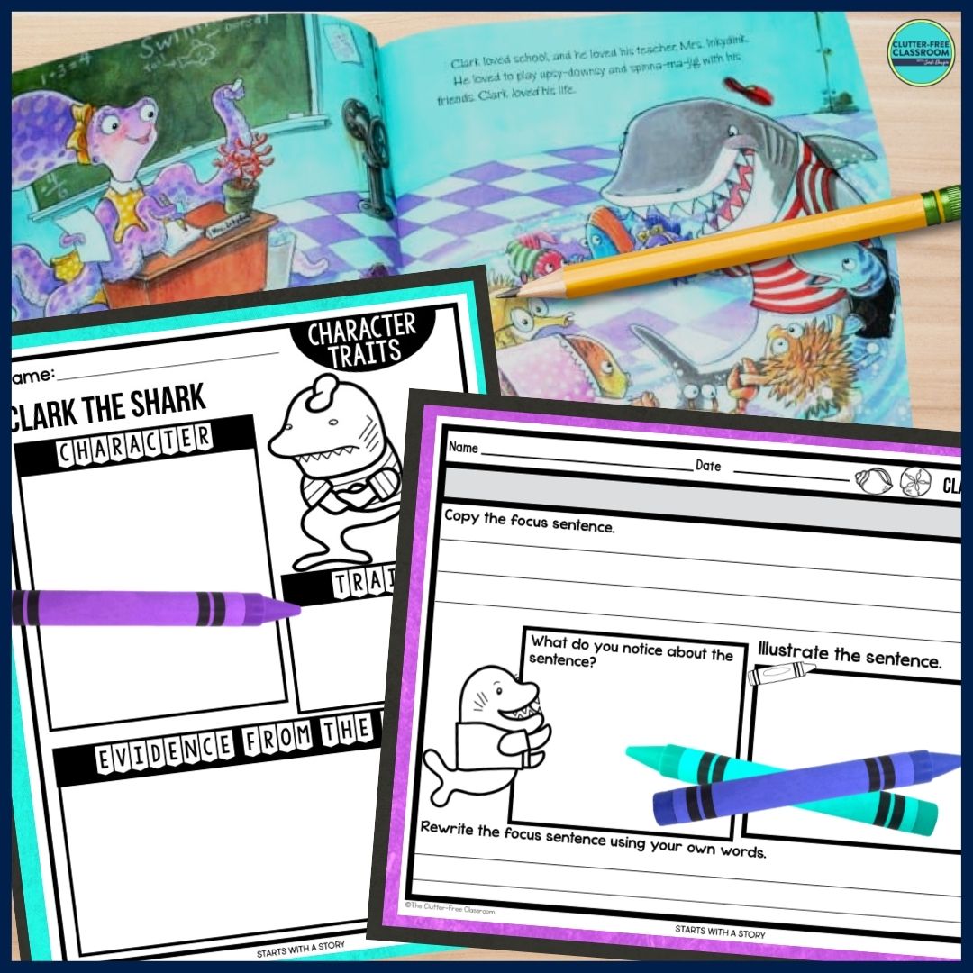 CLARK THE SHARK activities, worksheets & lesson plan ideas – Clutter Free Classroom Store for Clark The Shark Free Printables