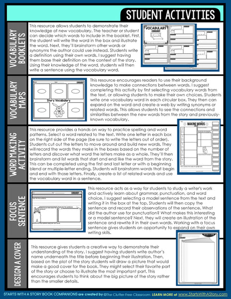 CORDUROY activities, worksheets & lesson plan ideas