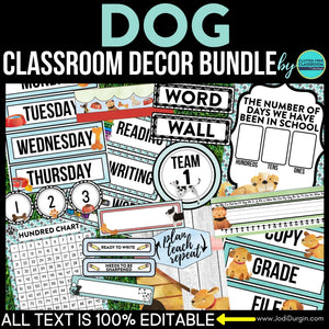 Dog Classroom Themed Decor