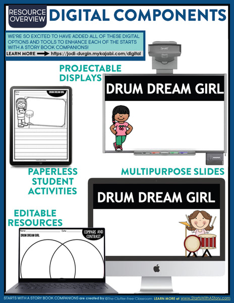 Drum Dream Girl activities and lesson plan ideas