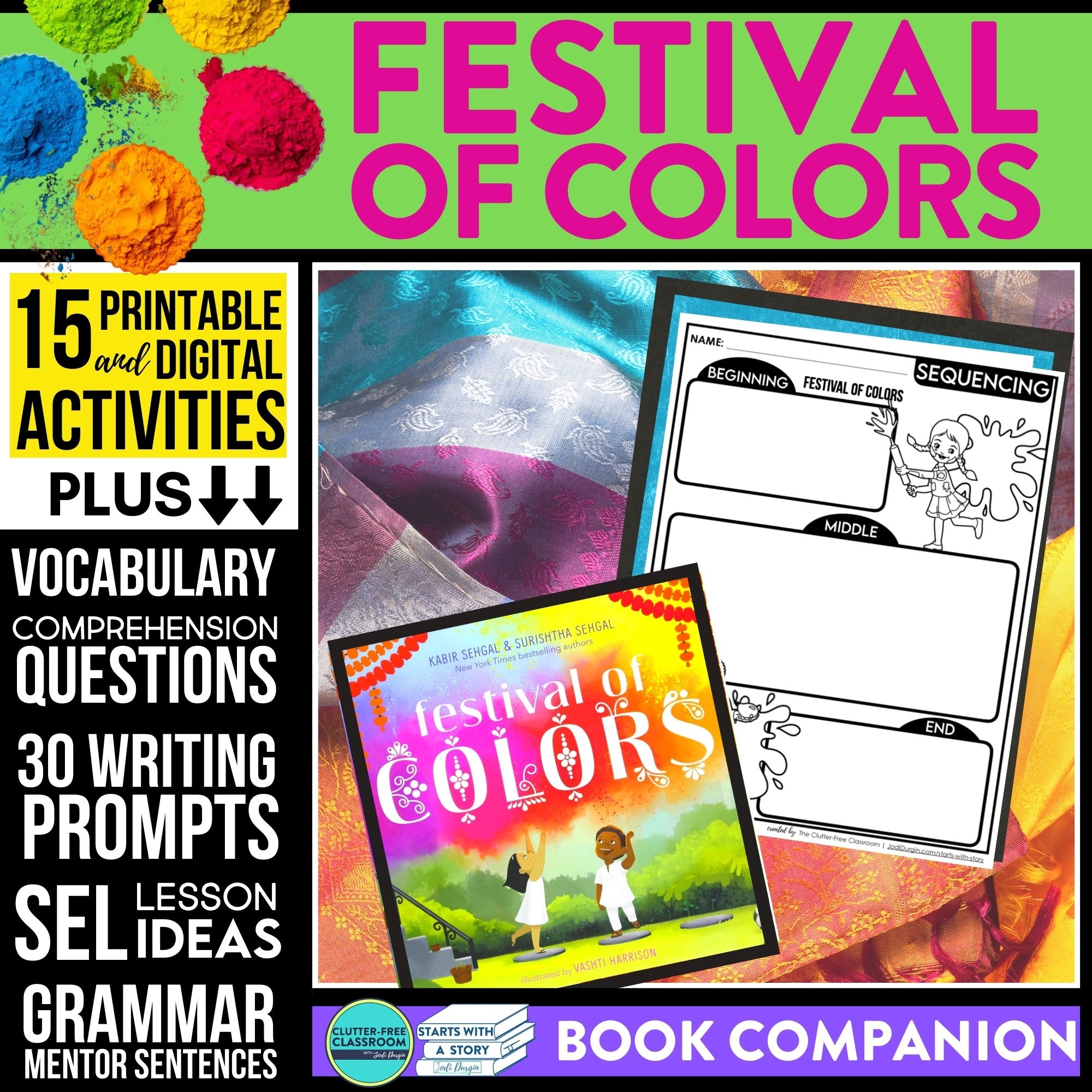 FESTIVAL OF COLORS activities and lesson plan ideas