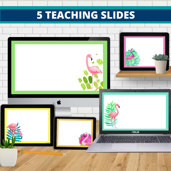 Watercolor Flamingo Theme Classroom Decor Bundle