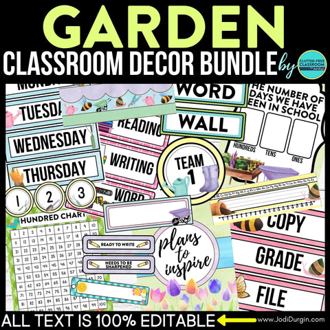Garden Theme Classroom Decor Bundle