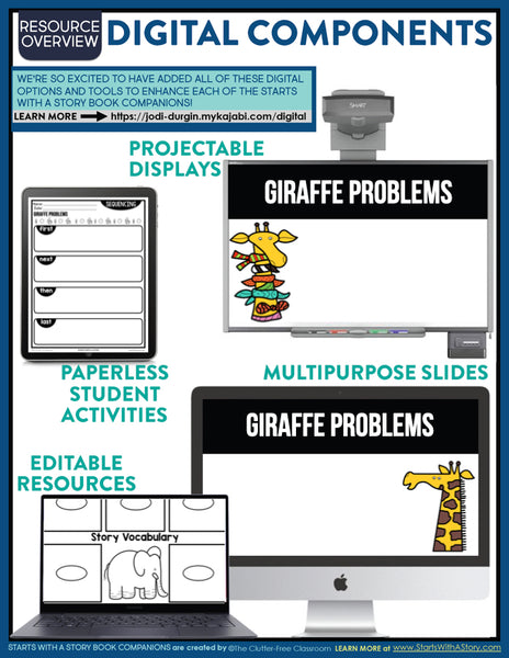 GIRAFFE PROBLEMS activities, worksheets & lesson plan ideas