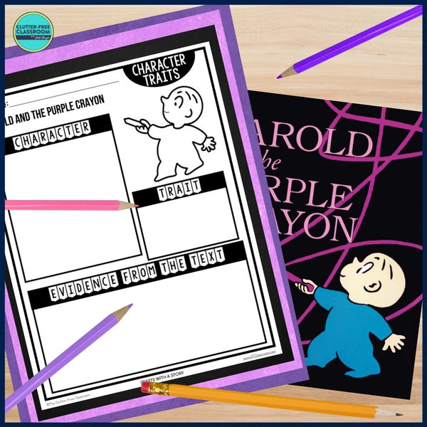 HAROLD AND THE PURPLE CRAYON activities, worksheets & lesson plan ideas