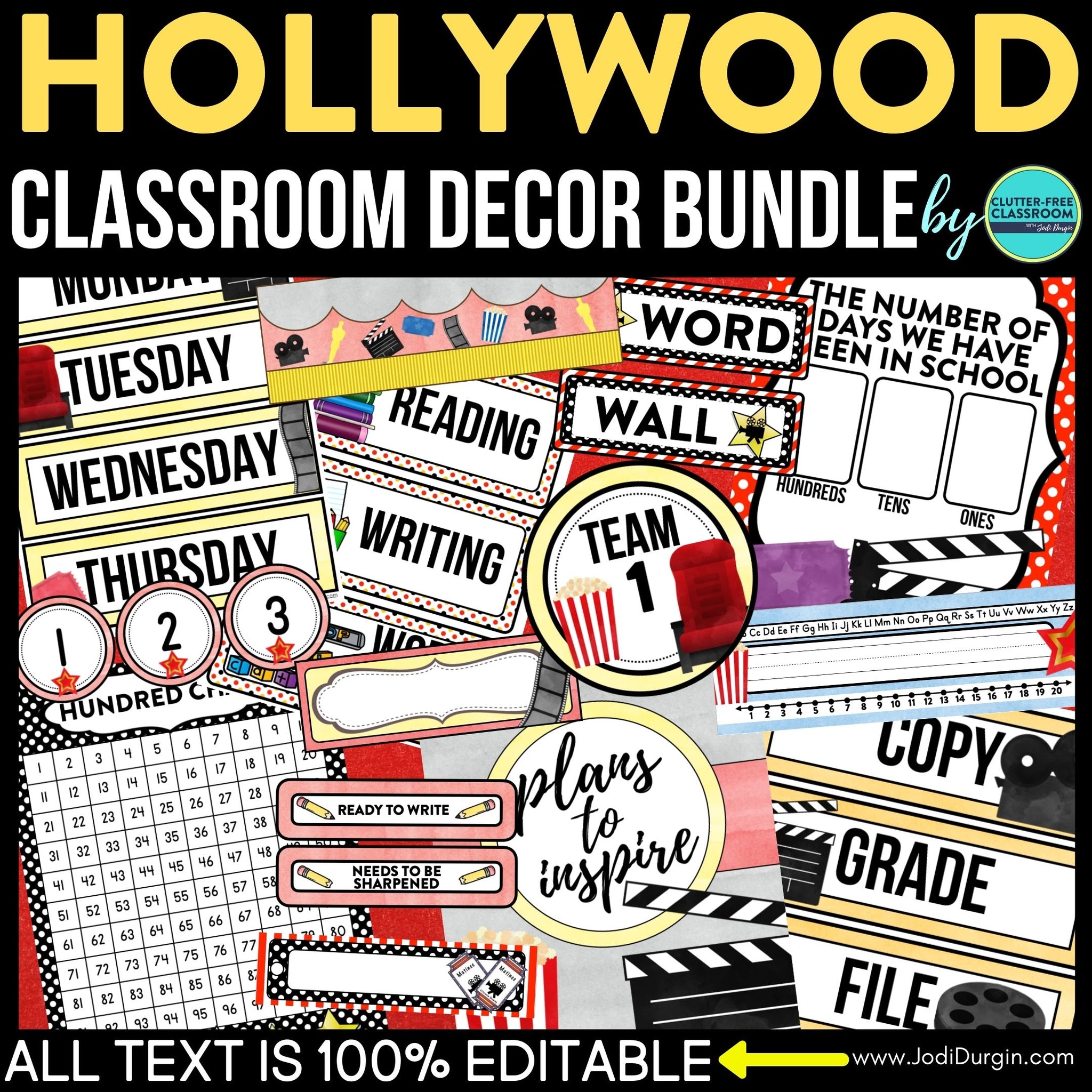 Hollywood Classroom Theme Decor