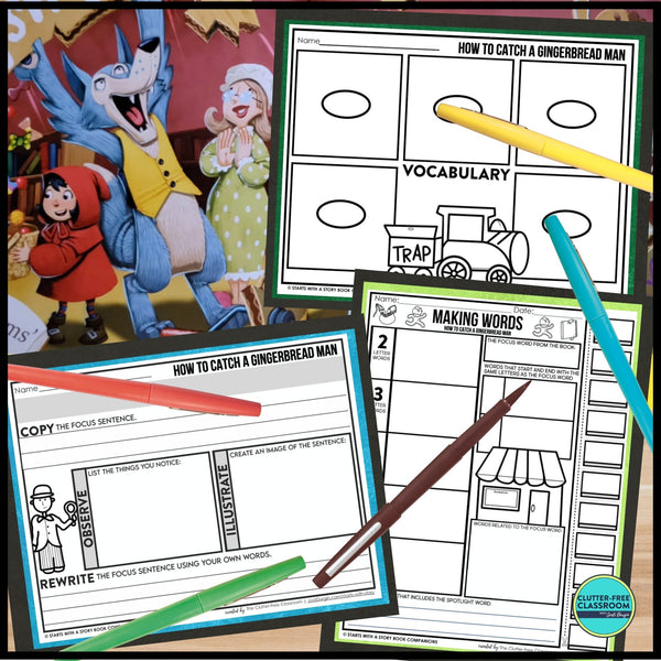 HOW TO CATCH A GINGERBREAD MAN activities and lesson plan ideas