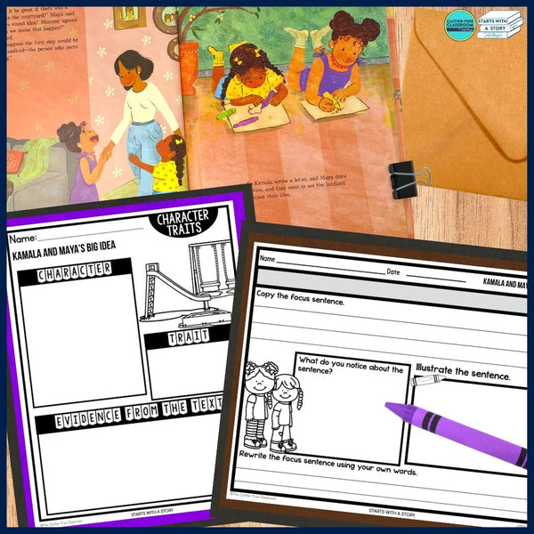 KAMALA AND MAYA'S BIG IDEA activities, worksheets & lesson plan ideas