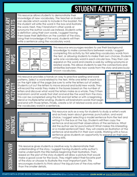 Last Day Blues activities and lesson plan ideas