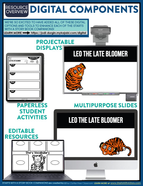 LEO THE LATE BLOOMER activities, worksheets & lesson plan ideas