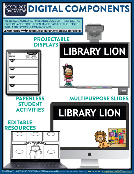 Library Lion activities and lesson plan ideas