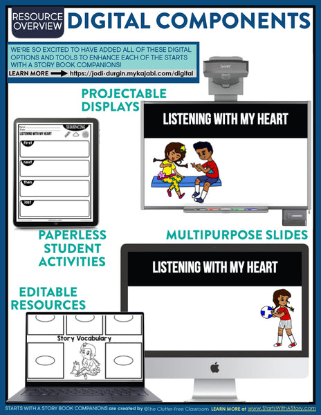 LISTENING WITH MY HEART activities, worksheets & lesson plan ideas