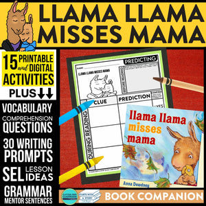 LLAMA LLAMA MISSES MAMA activities and lesson plan ideas