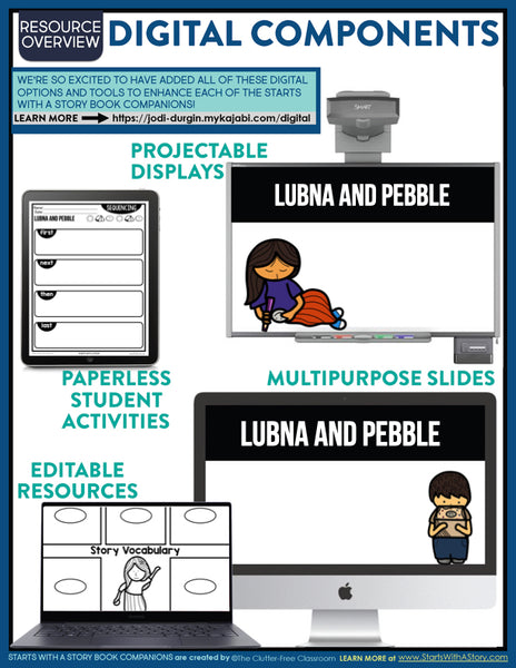LUBNA AND PEBBLE activities, worksheets & lesson plan ideas